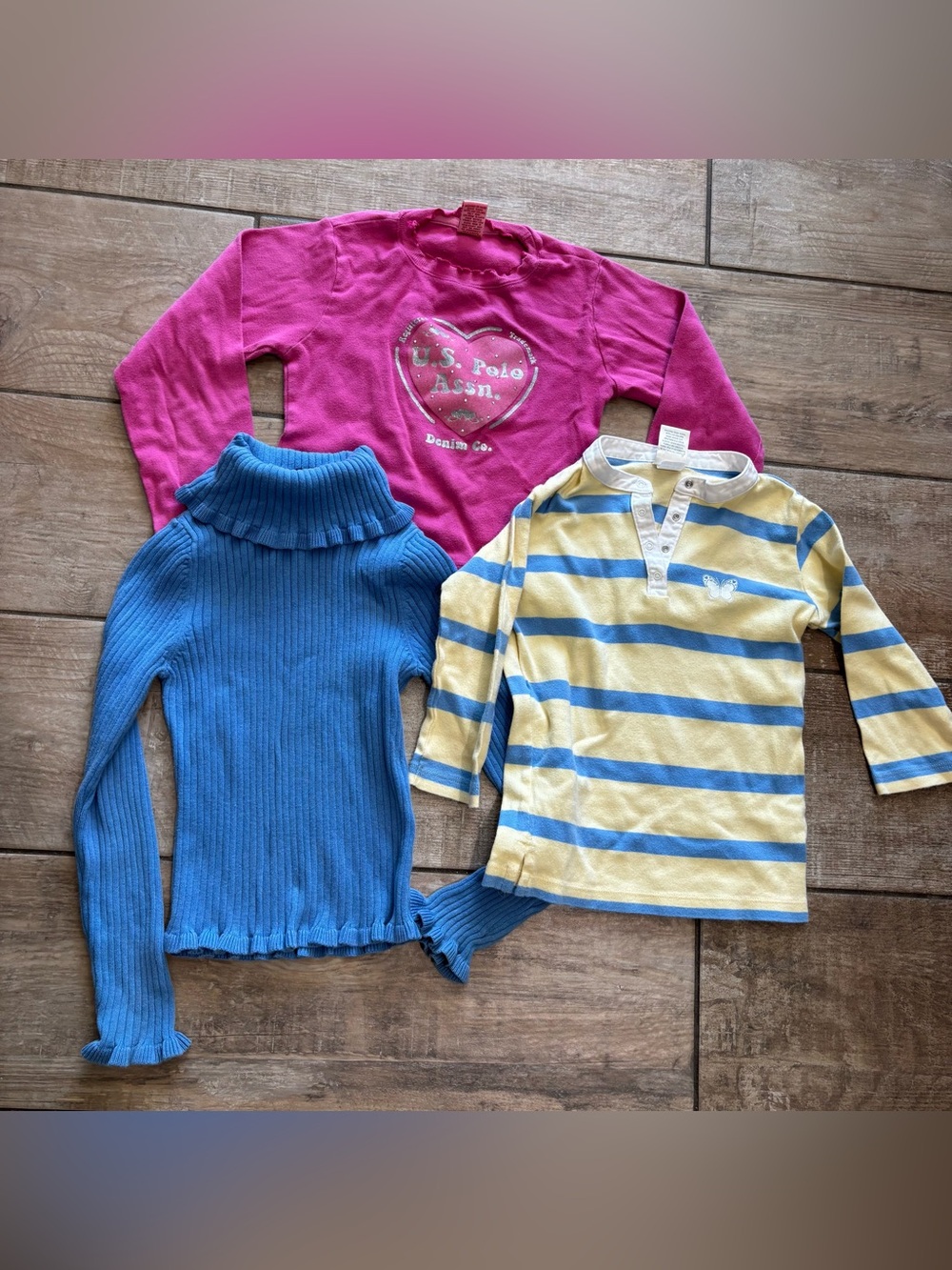 Y2K girls long sleeve shirt bundle Size Small/7 U.S Polo/Old Navy